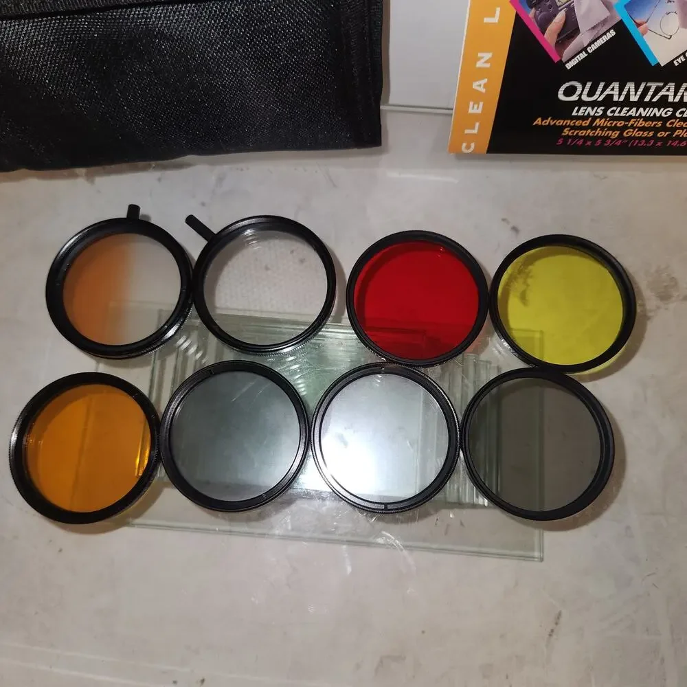 Vintage Lot of 8 of Hoya & Tiffen 49mm Lenses Filter with case